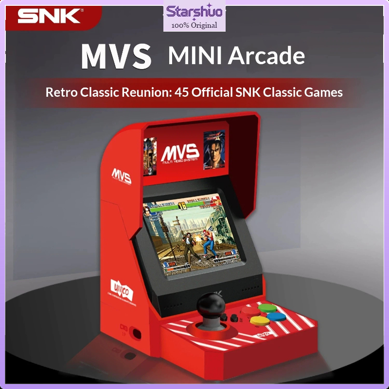 Arcade Vibes - UNICO MVSミニアーケードコンソール（内蔵スクリーン付き）、SNK公式ライセンス取得、KOF、メタルスラッグ、侍道場の乱闘伝クラシックゲーム搭載