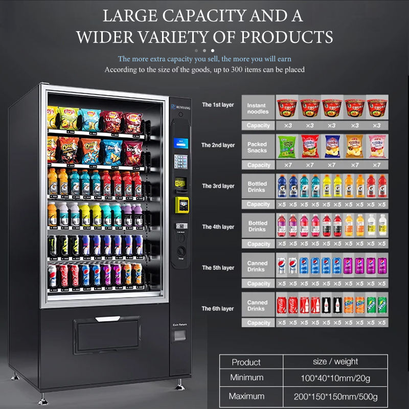 ホテルやオフィス向けの自動販売機、コイン・紙幣対応の自動セル - Bill Acceptor Vending のレビューと価格