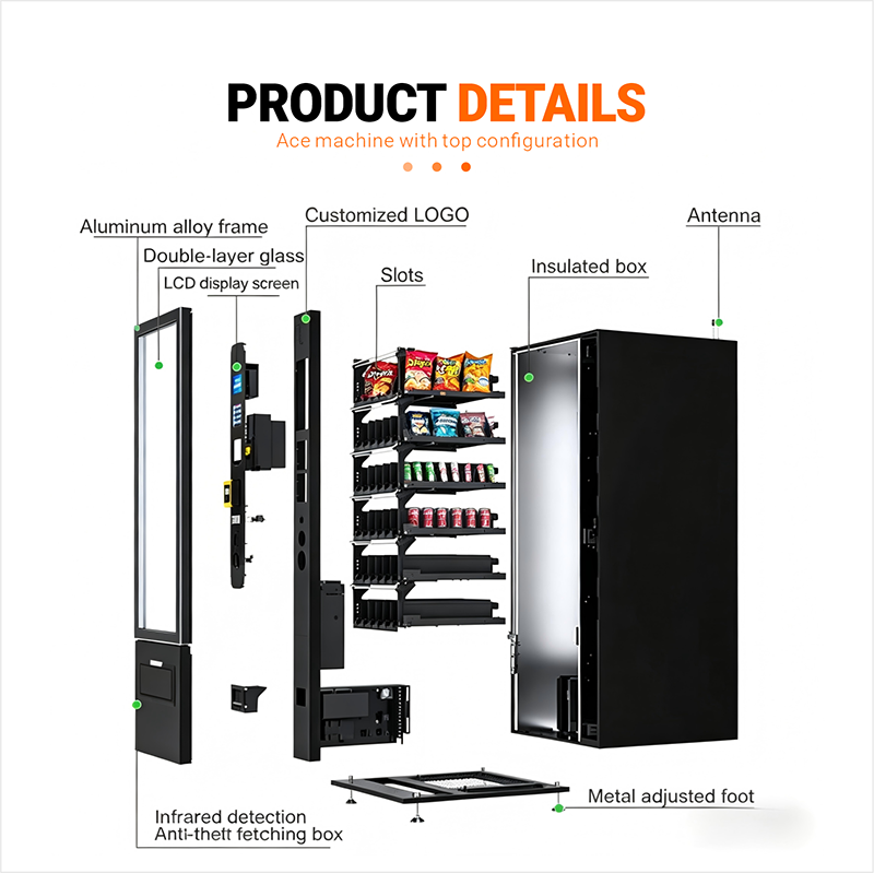ホテルやオフィス向けの自動販売機、コイン・紙幣対応の自動セル - Bill Acceptor Vending のレビューと価格