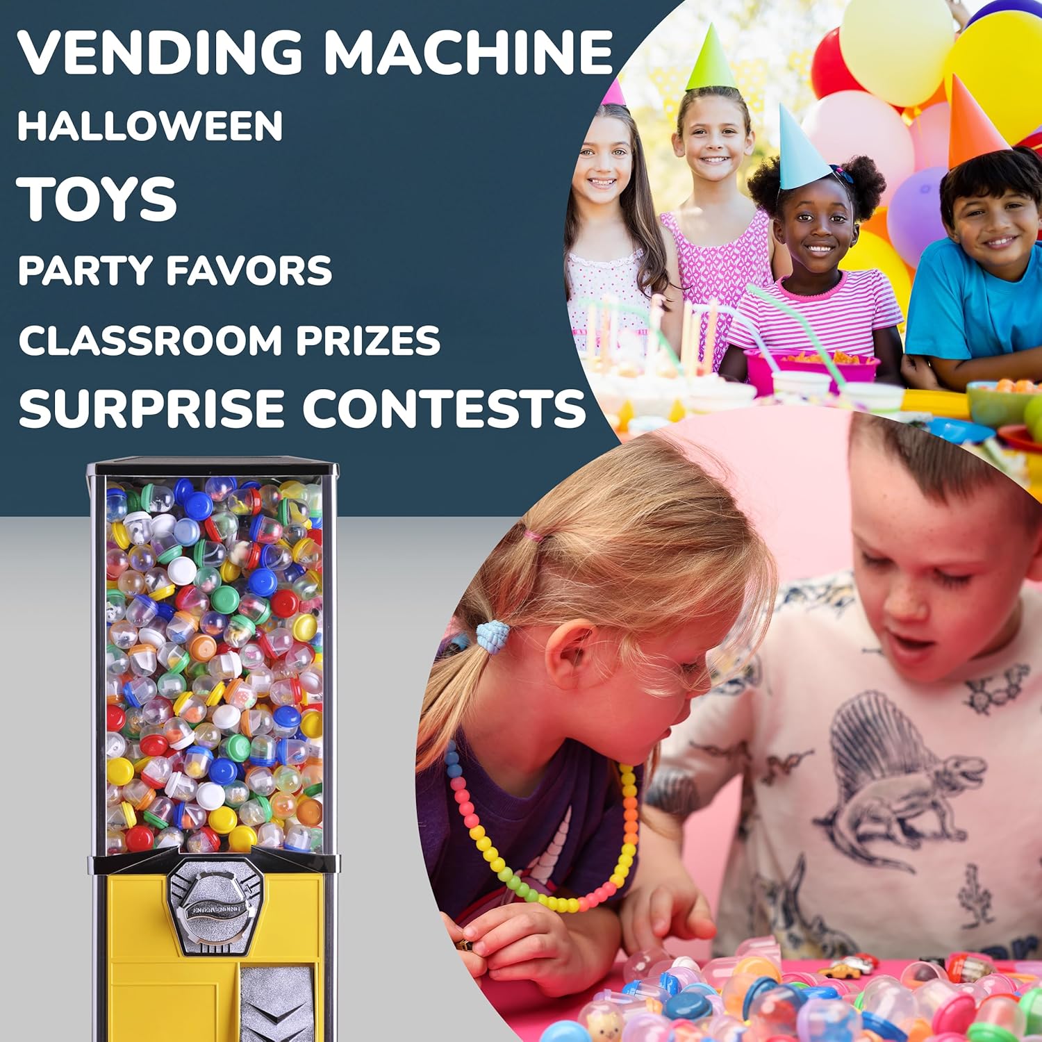 プラスチック製のガムボール自動販売機カプセル、賞品パーティー - Prize Capsule Toy Machine のレビューと価格