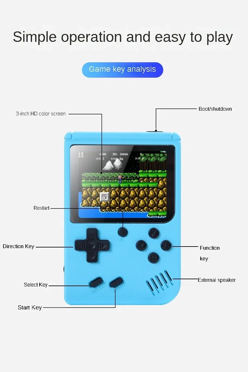 内蔵500種類以上のクラシックゲーム搭載、8ビット3.0イン - Arcade Vibes のレビューと価格