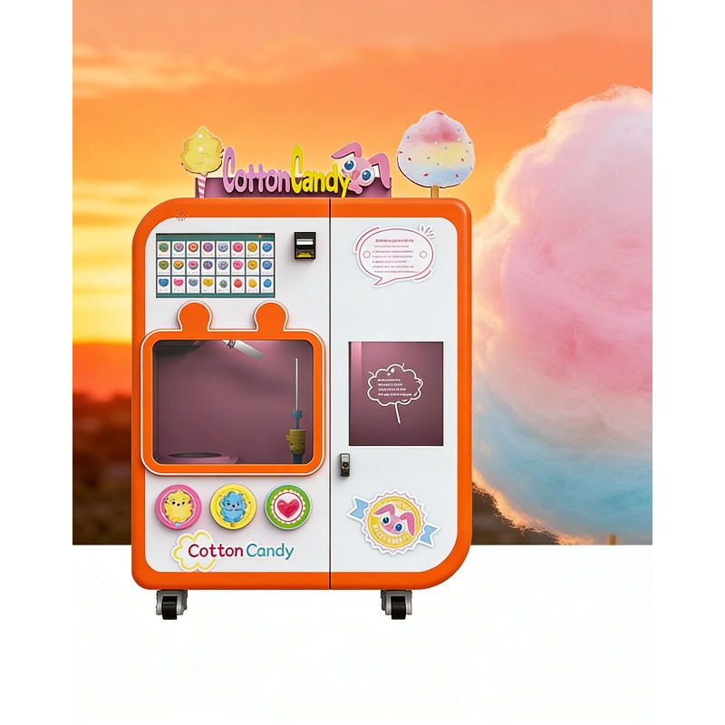 全自動綿菓子自動販売機（交換システム付き）業務用4種フレーバ - Commercial Vending Machine のレビューと価格