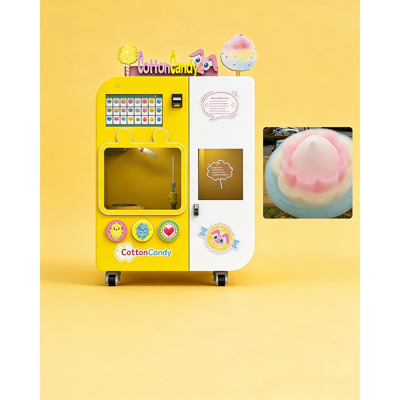 全自動綿菓子自動販売機（交換システム付き）業務用4種フレーバ - Commercial Vending Machine のレビューと価格
