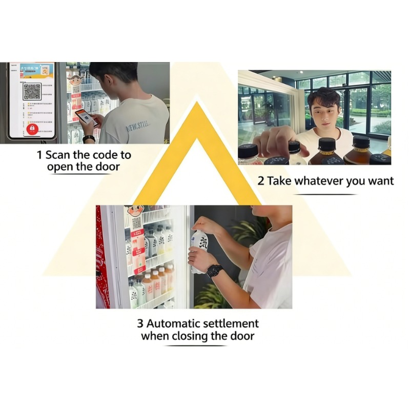 工場直送業務用冷蔵飲料・スナック自動販売機、スキャン決済対応 - Commercial Vending Machine のレビューと価格